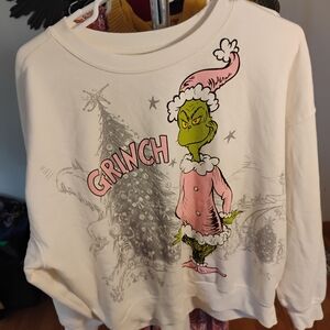 Hybrid Apparel Grinch White Sweatshirt